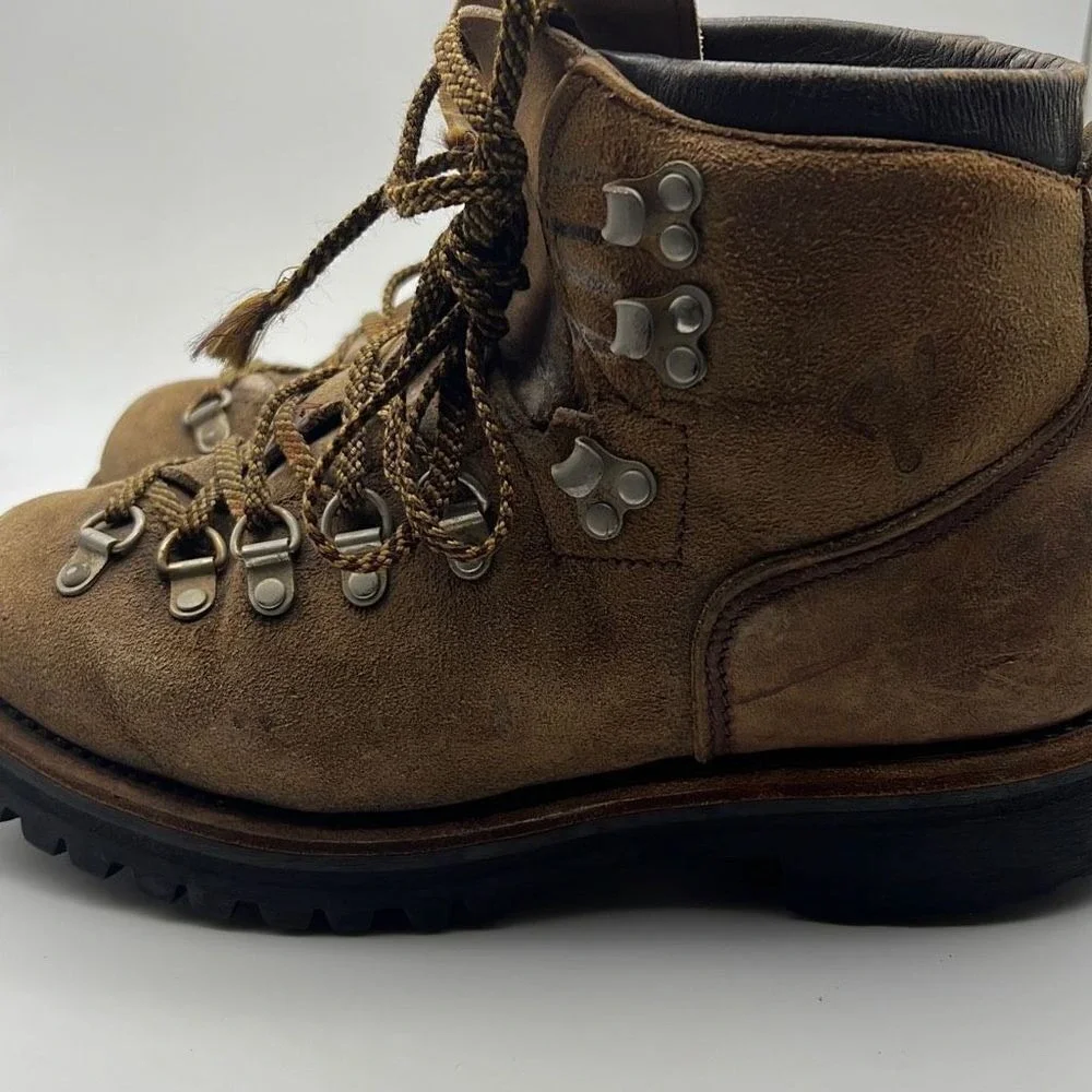 Vintage Hiking Leather Vibram Boots‎ Depose Montagna Men 6 mountaineering